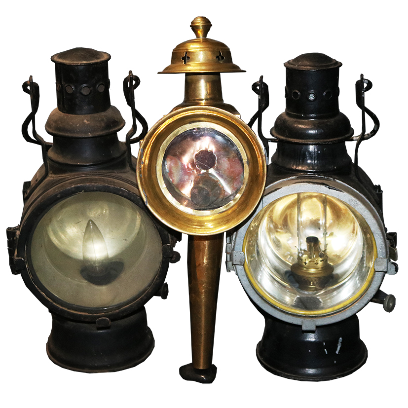 Dekoset Kutscherlampen nostalgisch  (3er Set 40 - 42cm)